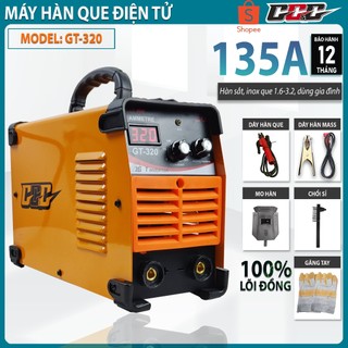 Máy hàn mini, máy hàn điện tử GT320 chính hãng GGG hàn kéo que 1.6-4.0 | Tặng kèm dây hàn + dây mát + mo hàn+ găng tay