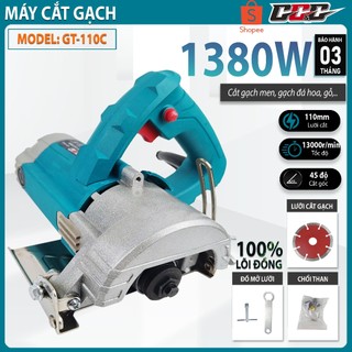 Máy cắt gạch cầm tay 110C công suất 1380w - roto đồng, cắt gạch, ngói, gạch men công trình