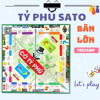 Cờ tỷ phú sato việt nam chính hãng bàn nhựa loại lớn / loại vừa đồ chơi cờ tỉ phú boardgame monopoly