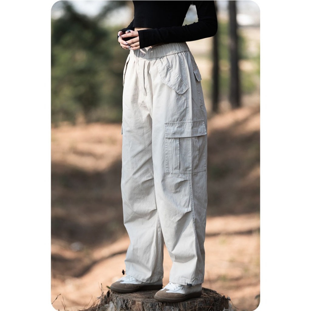 Quần kaki dáng rộng unisex, quần kaki Nam cạp chun túi hộp mặc được 2 kiểu phong cách Hàn Quốc_A3 | BigBuy360 - bigbuy360.vn