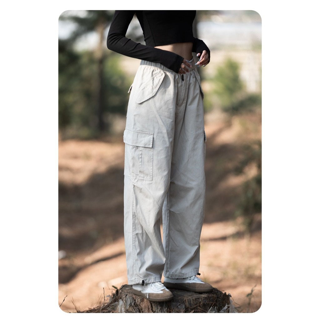 Quần kaki dáng rộng unisex, quần kaki Nam cạp chun túi hộp mặc được 2 kiểu phong cách Hàn Quốc_A3 | BigBuy360 - bigbuy360.vn