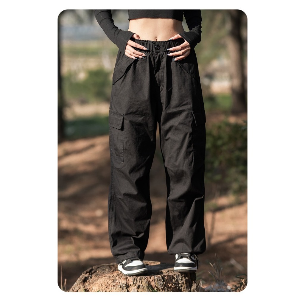Quần kaki dáng rộng unisex, quần kaki Nam cạp chun túi hộp mặc được 2 kiểu phong cách Hàn Quốc_A3 | BigBuy360 - bigbuy360.vn