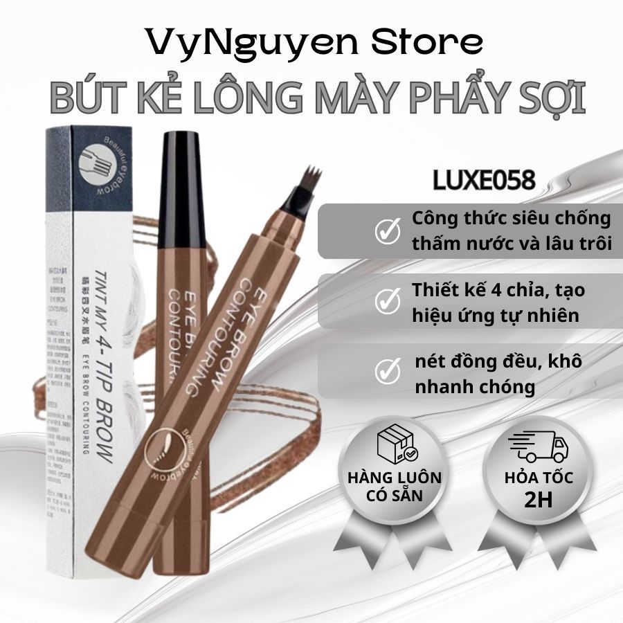 Bút Kẻ Lông Mày Dạng Sợi, Chống Thấm Nước, Lâu Trôi - LUXE058