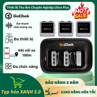 Mic thu âm không dây Gochek B Ultra Plus/ D Ultra Plus - Micro ghi âm không dây dành cho điện thoại, máy ảnh