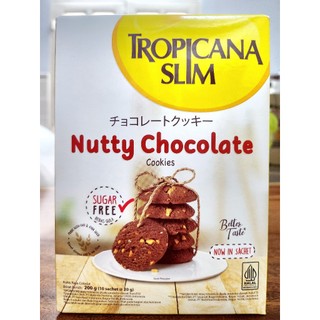 Bánh quy socola không đường tropicana slim nuty chocolate cookies 200gr - indonesia