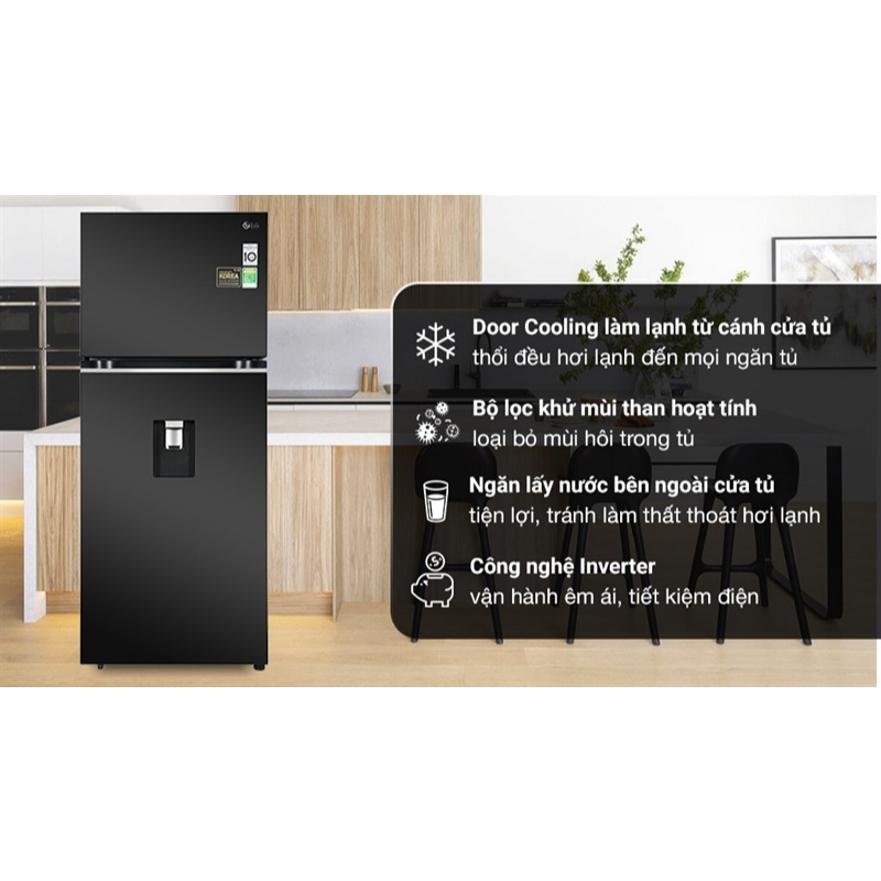 Tủ lạnh LG Inverter 374 lít GN-D372BL  - INDO