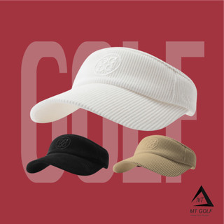Mũ golf nửa đầu nhung tăm thêu hình - hat