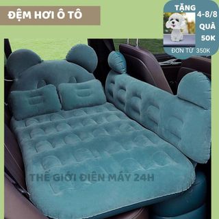 Đệm Hơi Ô Tô ( tặng Kèm Bơm )Có Đâu Tựa Chân Đế Rời Giường Nằm –Dùng cho Ô Tô, Dã Ngoại, nằm...