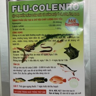 Flucolenro phòng và điều tri các bệnh trên cá lươn ếch