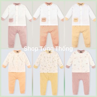 Bộ quần áo Uala Rogo dài tay cài giữa sơ sinh modal Petit mềm mịn thoáng mát cho bé trai bé gái sơ sinh 3639 3717 2362