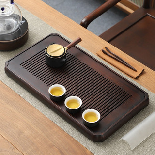 Khay trà bằng tre gỗ đựng ấm chén uống trà đẹp Huydecor