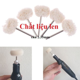 Đầu đánh bóng hay len đánh bóng chân 2mm - đánh bóng bánh xe - mũi đánh bóng bằng vải