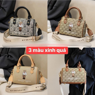 Túi xách nữ túi trống gấu xách tay đeo chéo size 22