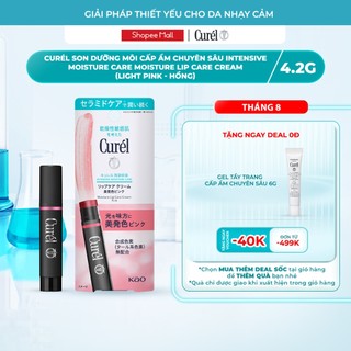 Son Dưỡng Môi Cấp Ẩm Chuyên Sâu Curel Intensive Moisture Care Moisture Lip Care Cream - Hồng 4.2g.