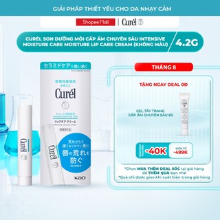 Son Dưỡng Môi Cấp Ẩm Chuyên Sâu Curel Intensive Moisture Care Moisture Lip Care Cream 4.2g Không Màu