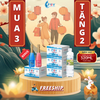 [MUA 3 TẶNG 2] Thùng 24 Chai Nước kiềm FOY Artist Series 2024 loại 520ml