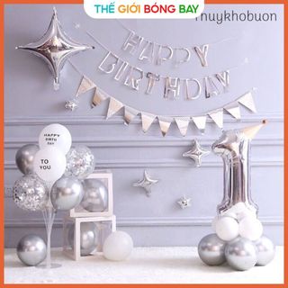 [Mẫu Mới] Set bóng trang trí sinh nhật phong cách hiện đại, sang trọng