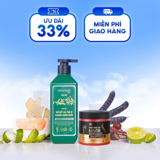 Combo gội ủ thảo dược NamNung bản kiềm dầu phục hồi chân tóc, hạn chế hư tổn, giúp tóc chắc khỏe