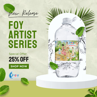 Thùng 4 chai nước kiềm foy artist series 2024 loại 5l