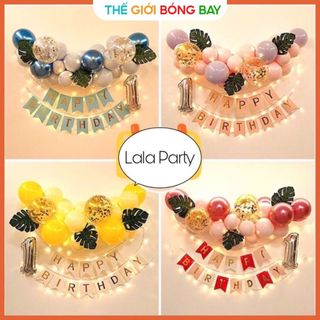 Set bóng trang trí sinh nhật tại nhà, trang trí sinh nhật phong cách Hàn Quốc