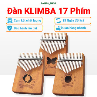 Đàn Kalimba 17 Phím Khắc, Đàn Kalimba Thumbs Piano Ngón Tay Cái Kèm Búa Chỉnh Âm, Khăn Lau