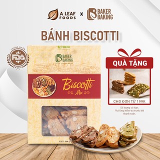 Bánh ăn kiêng biscotti không đường Baker Baking, nguyên cám mix ngũ cốc healthy eatclean 100-500g