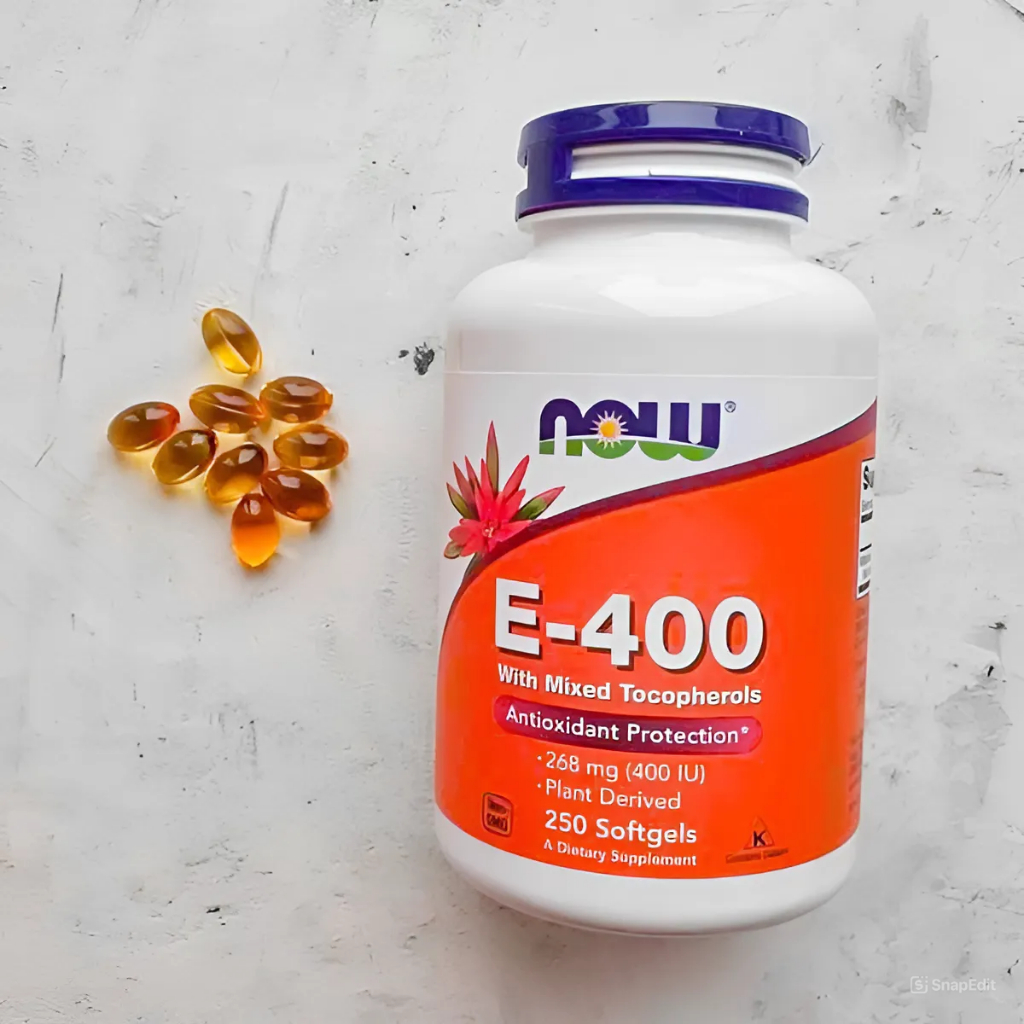 Viên uống Vitamin E tự nhiên Now E 400 của Mỹ, hiệu lực cao, giúp da mịn màng, giảm lão hóa