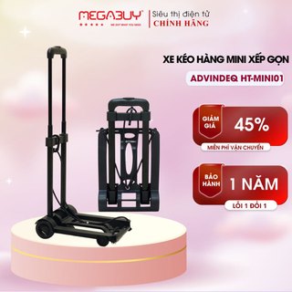 Xe kéo đi chợ gấp gọn mini ADVINDEQ HT-MINI01, xe đẩy hàng siêu thị xếp gọn xách tay tặng kèm dây