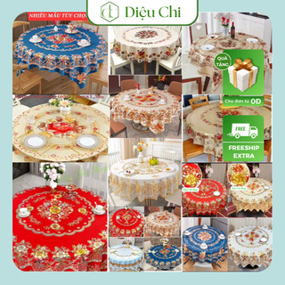 Khăn trải bàn tròn 3d 1m5 và 1m8 sang trọng không thấm nước .lau chùi được .nhiều mẫu chọn .sỉ inbox