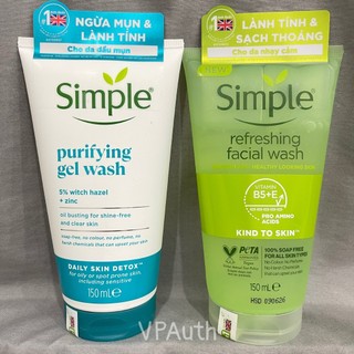 Sữa Rửa Mặt SIMPLE Facial Wash Gel