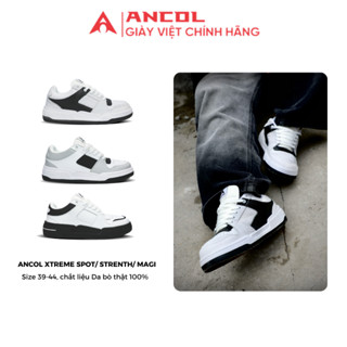 Giày sneaker thể thao unisex Ancol Xtreme Spot – da bê nappa 100%, đế cao êm chân, dễ phối đồ