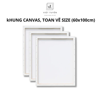 Khung tranh canvas, toan vẽ size 60x100 trắng, giá rẻ tận xưởng - nội thất việt tuyến