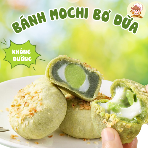 Bánh mochi bơ dừa không đường Chamy Food thơm ngon bánh mochi ăn kiêng giảm cân healthy dinh dưỡng tốt cho sức khỏe 