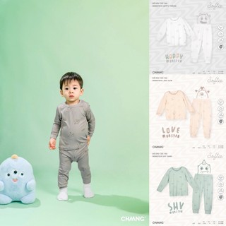 [CHÍNH HÃNG] Bộ dài tay quần dài chất cotton trẻ em họa tiết Monster Chaang