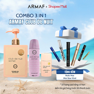 3 in 1 Combo Sữa tắm và Xịt Spray và Lăn khử mùi Armaf Club De Nuit Woman