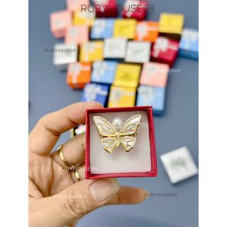 Hộp đựng nhẫn giấy nơ bạc nhỏ xinh Rubyhouse68