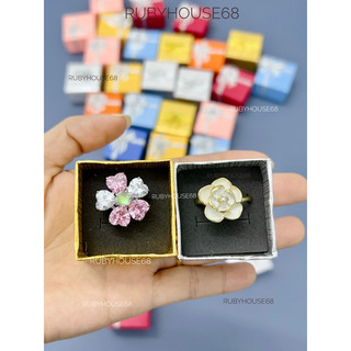 Hộp đựng nhẫn giấy nơ bạc nhỏ xinh Rubyhouse68