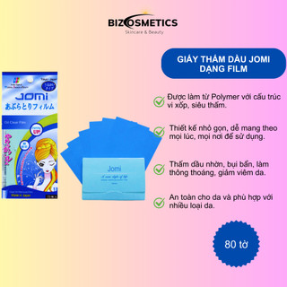 Giấy thấm dầu dạng film Jomi Oil Clear Film 70 tờ phù hợp với mọi loại da