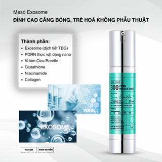 Vi kim EXOSOME 300 REEDLE SHOT căng bóng trẻ hóa đa tầng PDRN thực vật 50ml