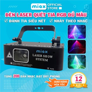 Đèn laser bay phòng 3D loại quét màng tia MIAX, đèn laze nháy theo nhạc siêu mạnh cho phòng bay, KTV