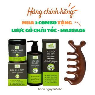GIẢM 5%- 2 Combo Dầu Gội Bồ Kết & Dầu Xả Ủ Bưởi Nha Đam ngừa gàu ngăn rụng tóc, 100% Organic thuần chay cho tóc , da đầu