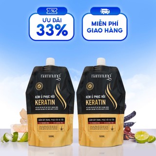 Combo 2 kem ủ thảo dược NAMNUNG hỗ trợ phụ chồi tóc chuyên sâu bản cao cấp dạng túi dung tích 500ml