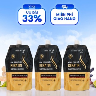 Combo 3 kem ủ thảo dược NAMNUNG hỗ trợ phụ chồi tóc chuyên sâu bản cao cấp dạng túi dung tích 500ml
