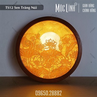 Tranh Trúc chỉ [dày 6-12mm] trang trí ban thờ MỘC LINH [ Hoa Sen | Mandala | chữ Phúc | Thọ ]