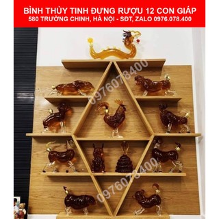Các vỏ bình 12 con giáp đựng rượu, bình decor rượu cao cấp, hàng loại 1