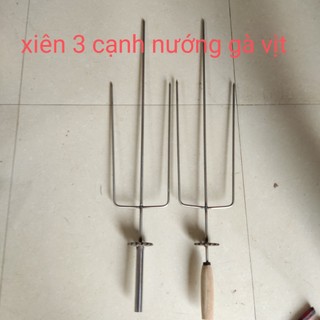 Xiên nướng vịt dành cho lò quay, xiên nướng 3 cạnh, xiên nướng 3 chạc, xiên nướng gà, cá, thịt tảng cán gỗ và cán inox