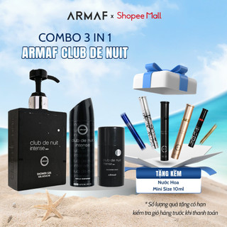 3 in 1 Combo Sữa tắm và Xịt Spray và Lăn khử mùi Armaf Club De Nuit Man