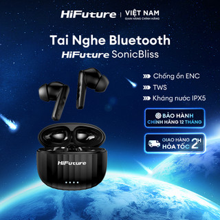 Tai nghe bluetooth 5.3 hifuture sonicbliss enc tws 4 mics chống ồn | kháng nước, bụi ipx5 | chính hãng - bh 12 tháng