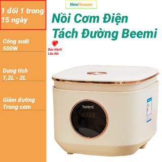 Nồi cơm điện tách đường beemi 500w dung tích 1,2 l đa chức năng hẹn giờ, giữ ấm