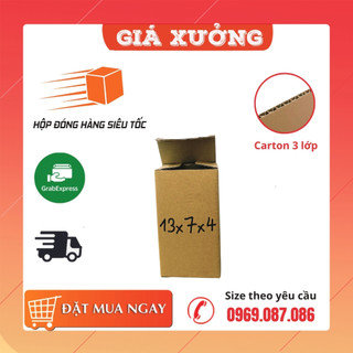13x7x4 nắp gài 1 Hộp carton đóng hàng